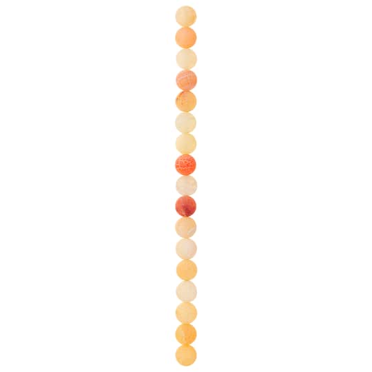 Orange Crackle Agate Round Beads, 10mm by Bead Landing™